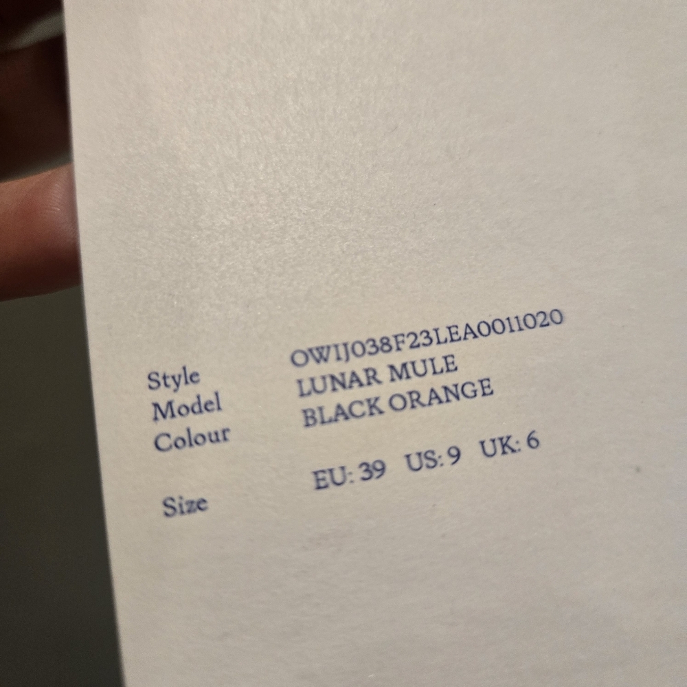 Off-White Black Orange Lunar Mule - Picture 5 of 5